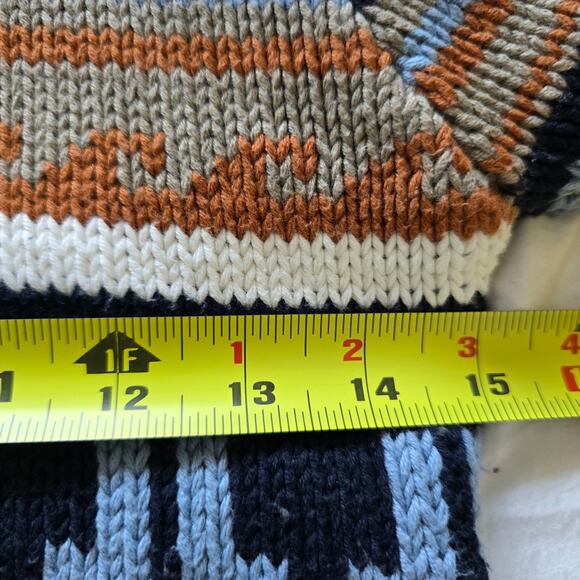 Lanvin Enfant Mini-me Jacquard Jumper Fair Isle Sweater 8yr Kids Cotton Cashmere - Picture 6 of 7